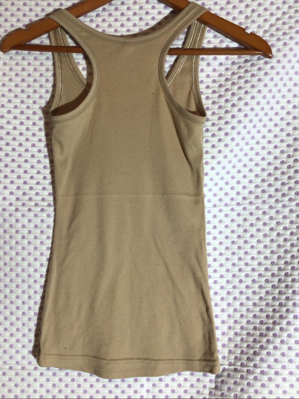 Color Story Khaki Ribbed Tank Top - Picture 3 of 3